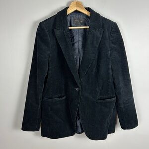 BANANA REPUBLIC Black Corduroy Blazer Women's 12 Office Career Holiday Party‎